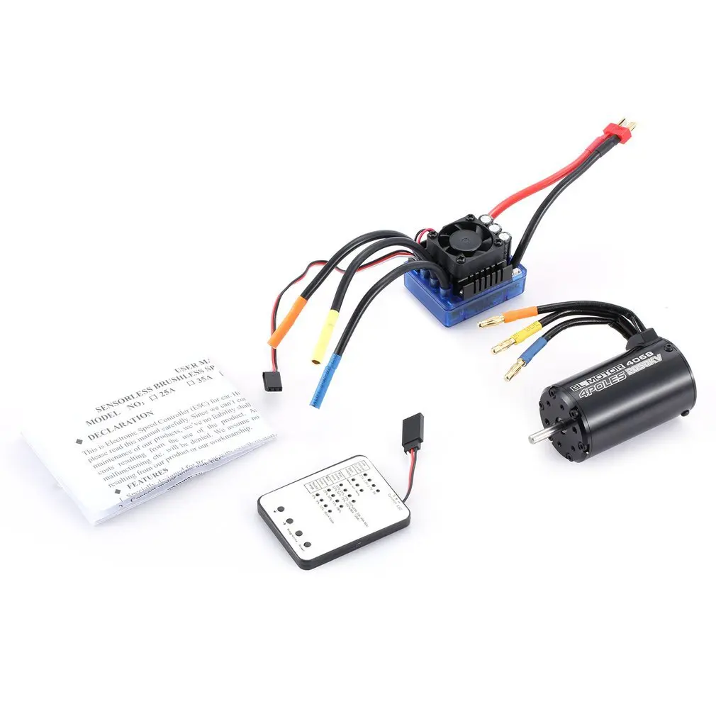 

Surpass Hobby 4068 2050KV 4-полюсный Бессенсорный бесщеточный двигатель 120A ESC со стандартным комплектом для радиоуправляемого автомобиля 1/8