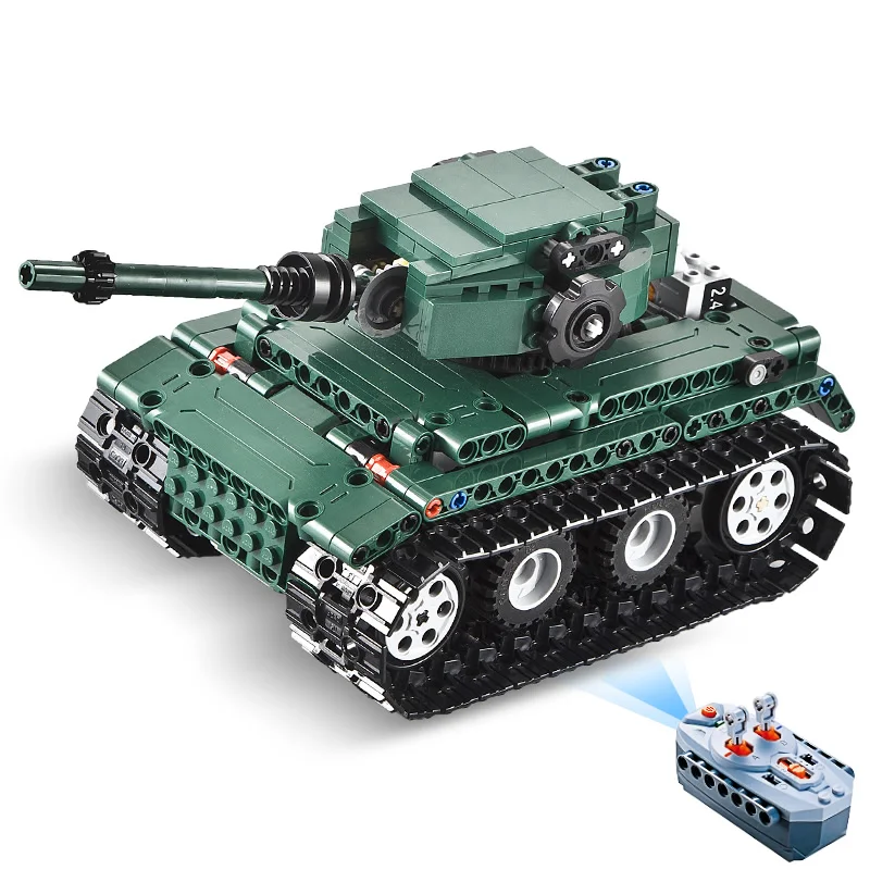 Cada военные Тигровая Серия 1 RC строительные блоки маленького размера идущие