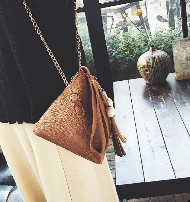 4 цвета повседневные сумки для телефона маленькая сумка на цепочке с кисточкой