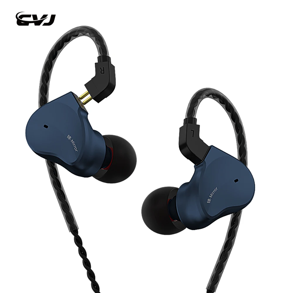 CVJ Mirror 2BA + 1DD auriculares híde Metal HIFI intrauditivos deportivos с отменой ruido|Наушники и гарнитуры| |