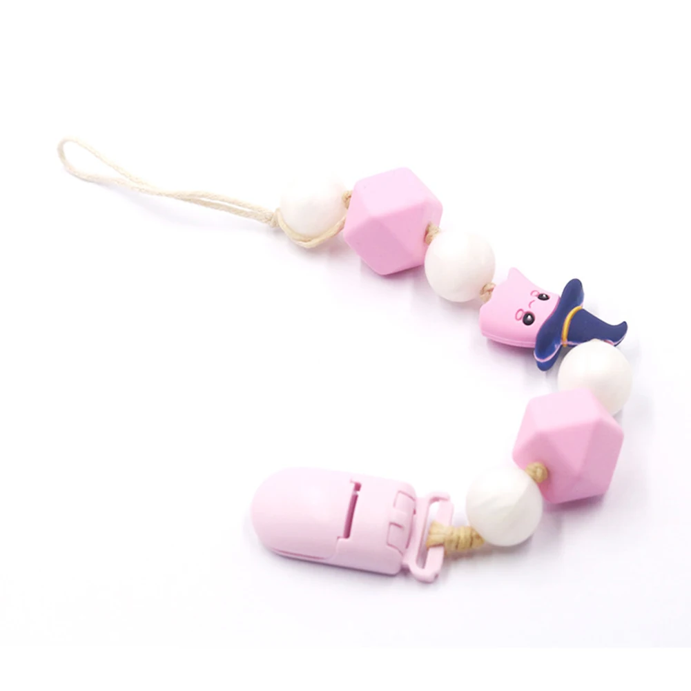 Silicone Кожа/силикон соска зажимы цепи hoiders пустышка плетеная Binky Клип держатель для соски соска цепь для кормления младенцев - Цвет: Silicone