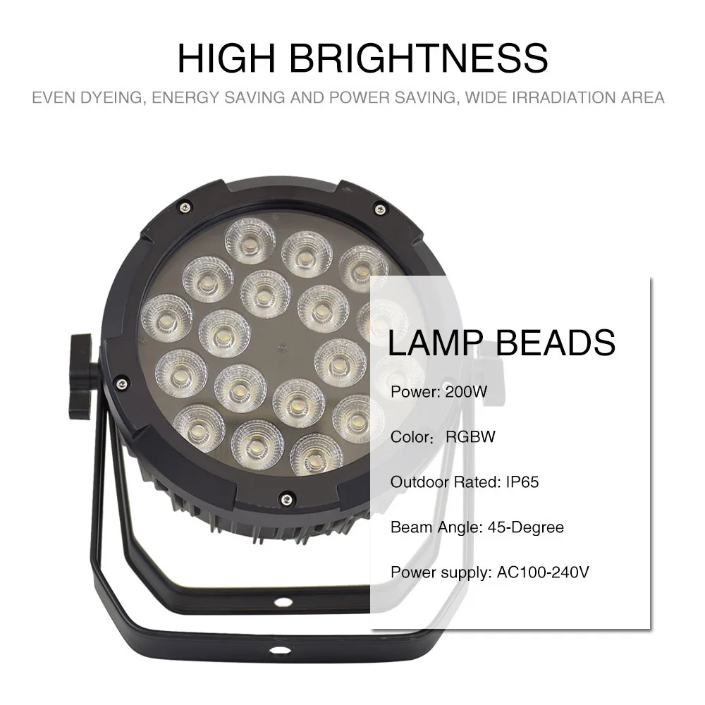 Pаспродажа Водонепроницаемый светодиодный светильник Dmx512 6 в 1, 18x18 Вт, RGBWA + UV, управление Лирой, активация звуком, профессиональные диджейские развлече...