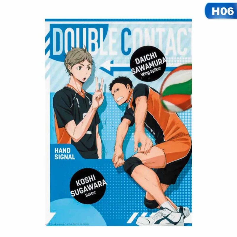 

Japanese Cartoon Haikyuu Poster Volleyball Boy Art Painting Prints Wall Sticker For Room Decoration Anime Posters