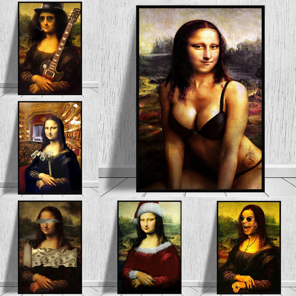 

Sexy Mona Lisa Poster Home Decor Wall Art Canvas Painting for Living Room Decoration Wall Pictures Home Decor Mural Cuadros Gift