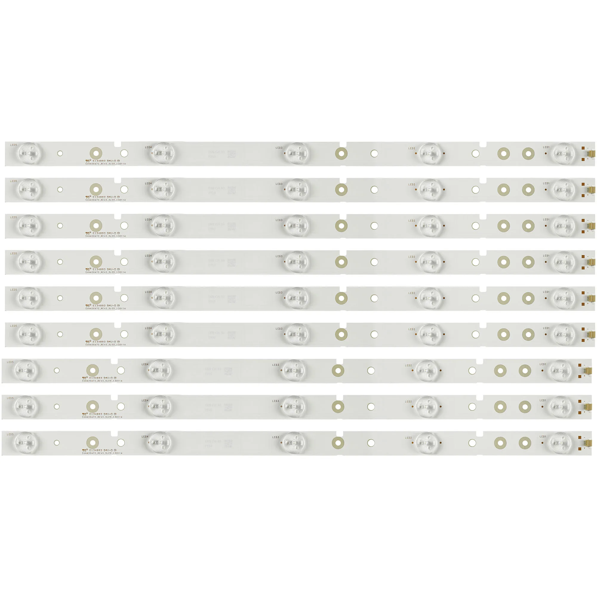 

42cm 5LEDs Backlight Strips for Hisense 42" TV LED42K20JD LED42EC260JD SVH420A72 LED42K30JD LED42EC290N SVH420A72-REV3 9pcs