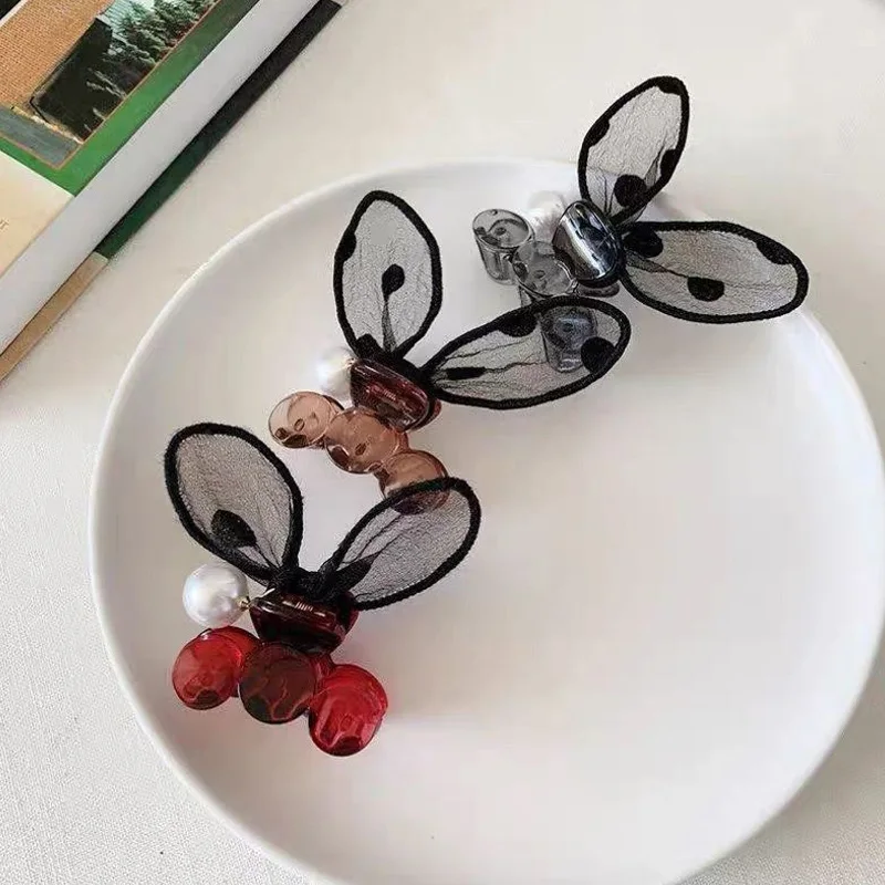 

Корейский большой жемчужный зажим для волос для женщин, Дамская заколка для макияжа, аксессуары для волос, крест-краб, зажим для ванны, модны...