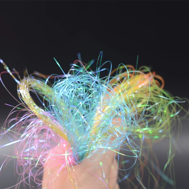 7 цветов призма для вязания мушек мишура Нимфа синтетические материалы Сияющие