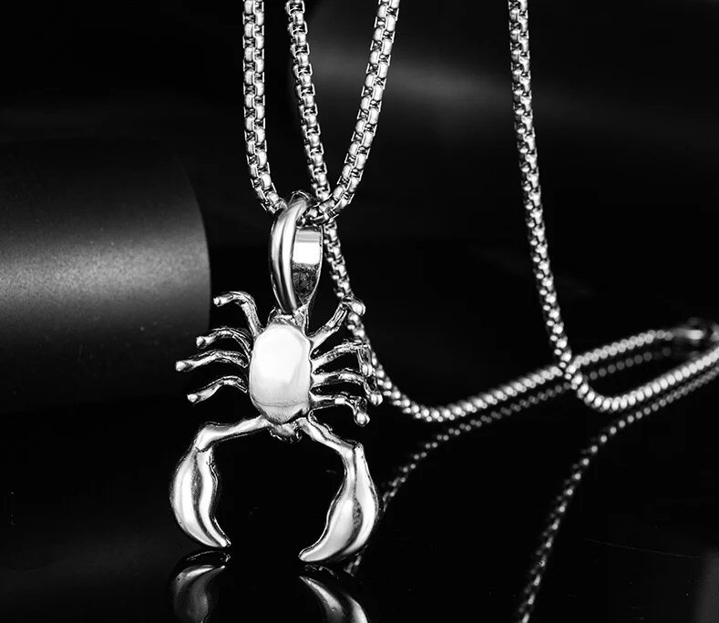 Мужское ожерелье в стиле панк Серебряный Скорпион подвеска ювелирное изделие
