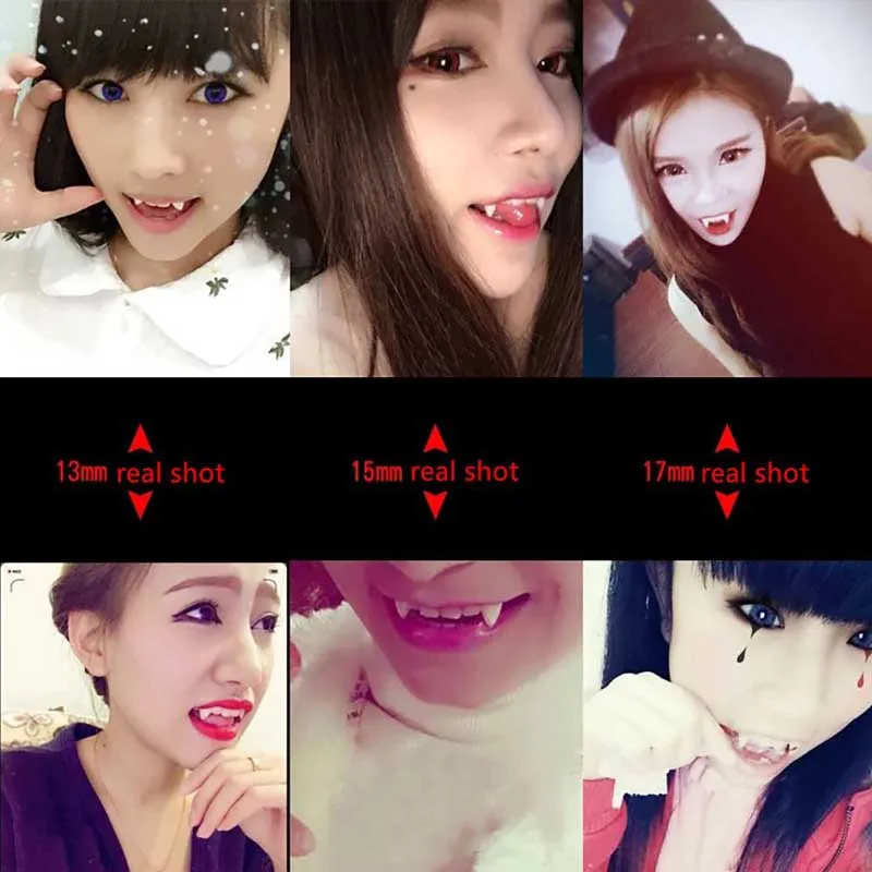 2 шт. клыки для зубов вампира реквизит косплея на Хэллоуин костюм вечерние