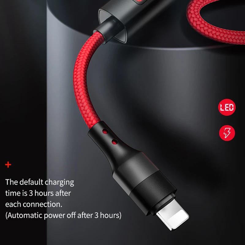 HOCO usb кабель для iphone кабель 11 Pro X XS Max XR 8 7 ipad pro Отображение времени зарядки быстрое зарядное устройство для телефона