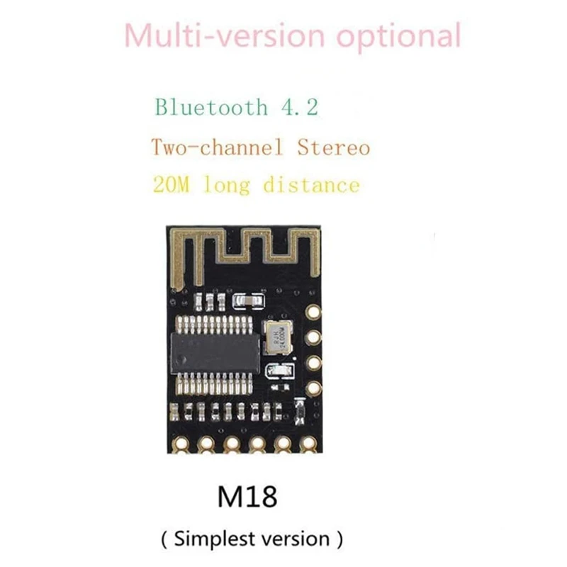 

3Pcs M18 Wireless Bluetooth MP3 Audio Receiver Board BLT 4.2 Mp3 Lossless Decoder Bluetooth 4.2 Audio Receiver Board