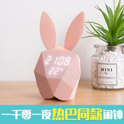 Будильник Metoo yi qian ling ночной Reba в стиле знаменитостей светодиодный Календарь