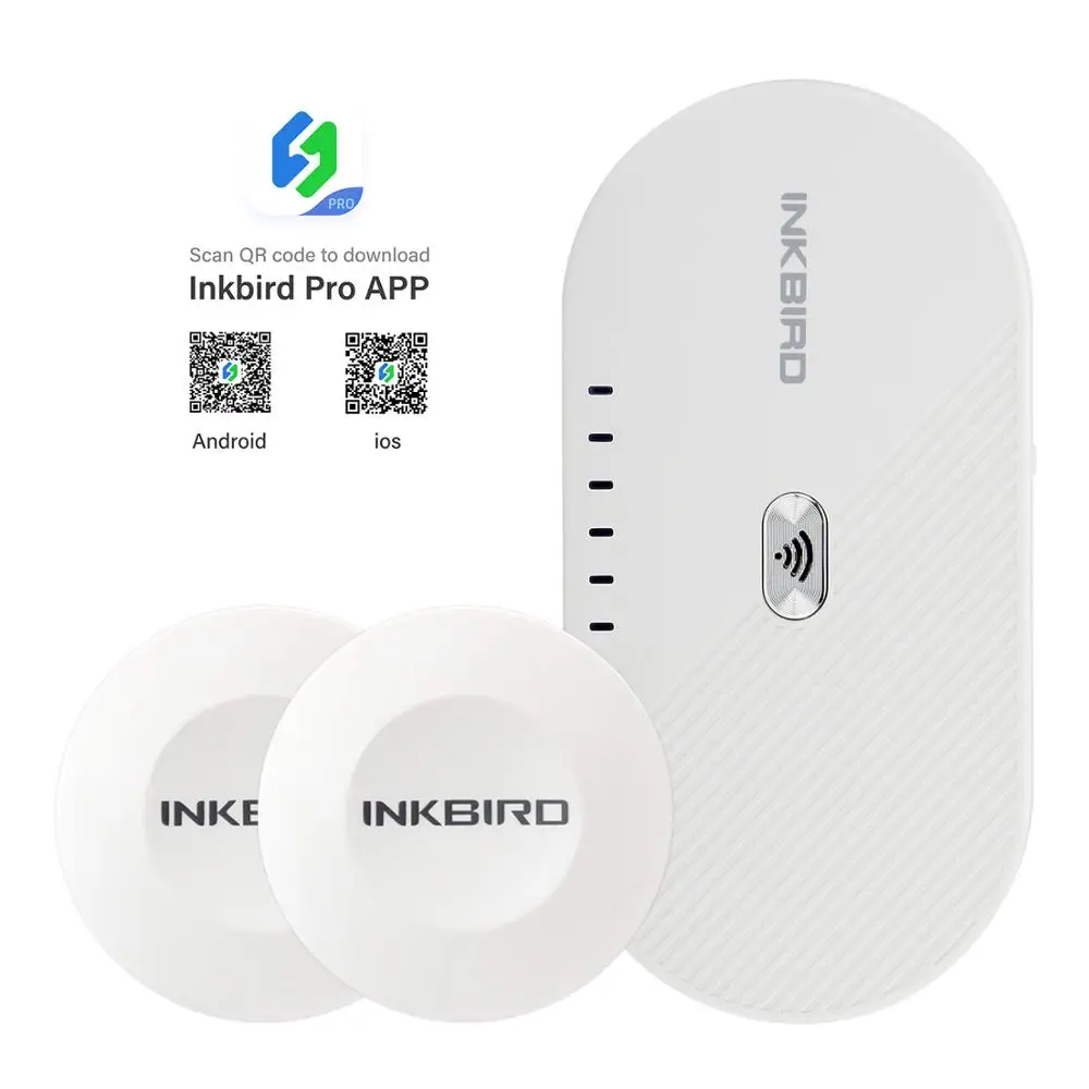 Фото Inkbird IBS M1 Wi Fi Шлюз + TH1Digital беспроводной Bluetooth температуры и влажности 2 датчика