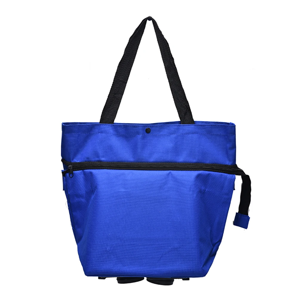 1 шт. синяя/красная складная тележка для покупок на колесах сумка багажа легкая