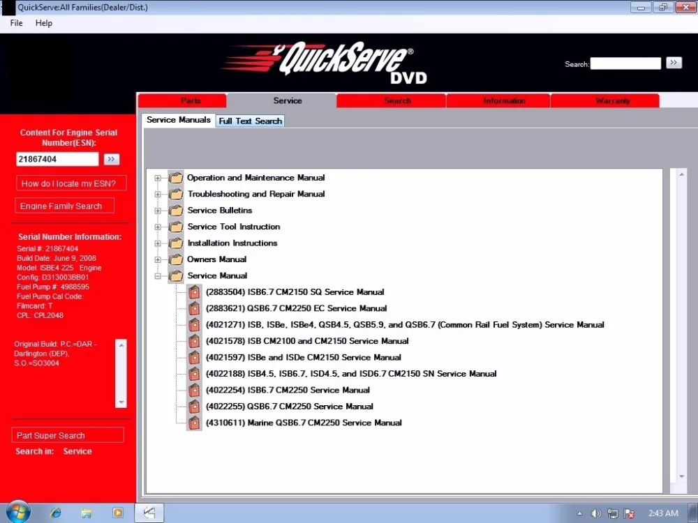 QuickServe 2016 DVD для всех семейств двигателей (полностью активирован) | Автомобили и