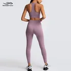 Женский бесшовный костюм для фитнеса русалки из серии Power, спортивный бюстгальтер + длинные леггинсы, женская одежда для спортзала