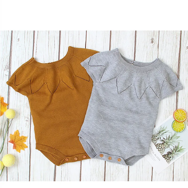 Вязаные свитера для девочек одежда Сезон весна лето комбинезон детей хлопковая