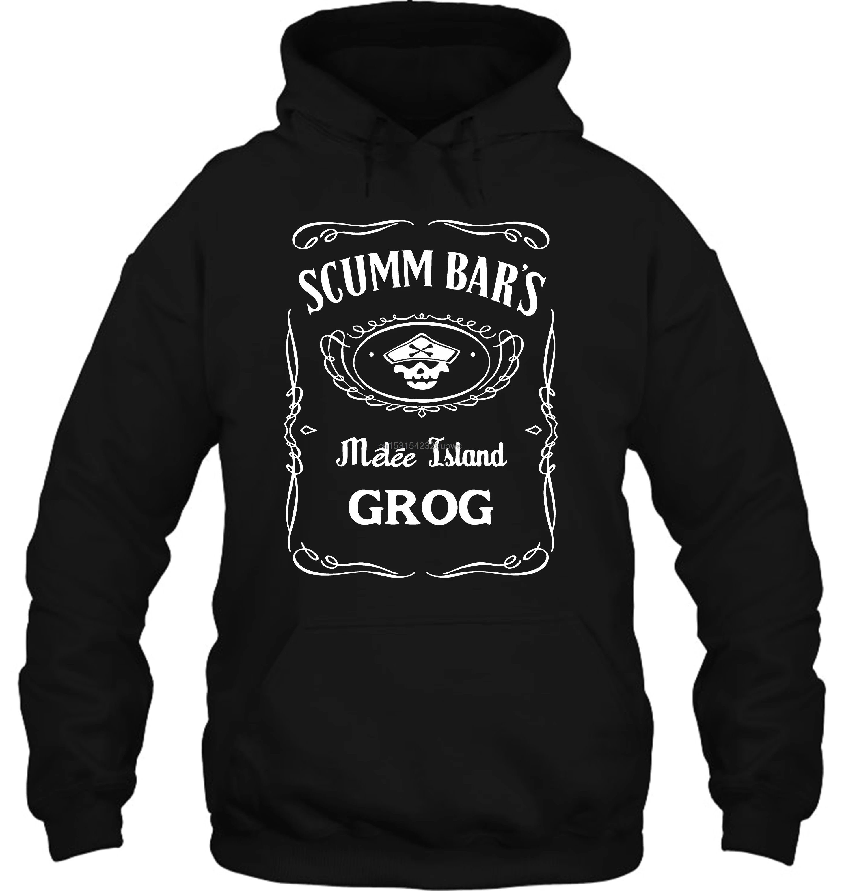 Мужская толстовка с капюшоном Scumm Bar Grog Funny Monkey Island Коктейльная Подростковая