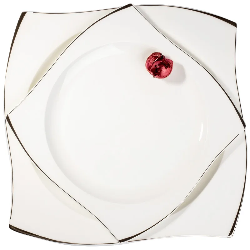 Лучшая декоративная тарелка с золотыми керамическими фруктами блюда в западном