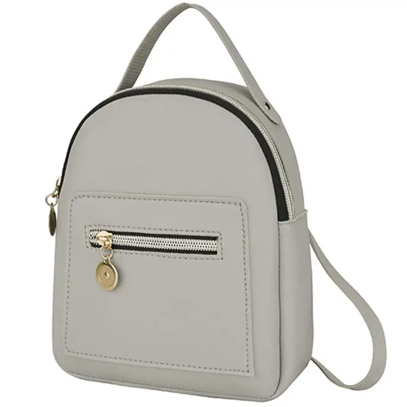 

Многофункциональный мини-рюкзак для женщин, кожаный маленький ранец на плечо, школьный портфель для девочек-подростков, на лето