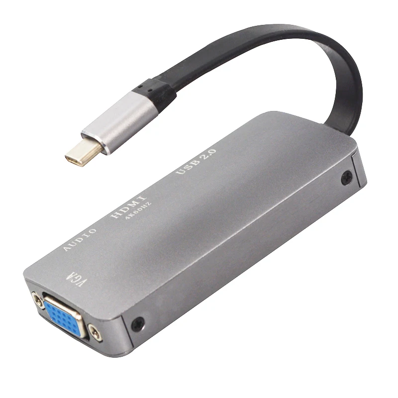 Usb Type C к Hdmi Vga Usb2.0 аудио адаптер 3 5 мм разъем многопортовый концентратор для Macbook