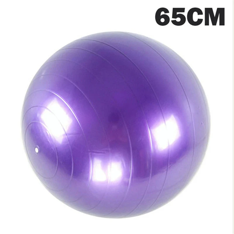 purple 65cm Without- 45/55/65/75/85 см мяч для занятий йогой Анти-взрыв гимнастический Аэробные Фитнес стабильность баланс упражнений Йога Пилатес тренировки для VIP покупателей - Цвет: purple 65cm Without-
