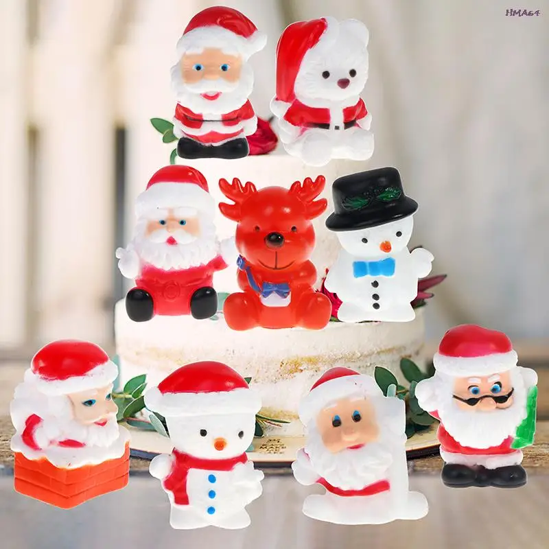 

10pcs Christmas Forest Santa dwarf Dessert Table Decor Merry Christmas Decor