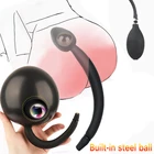 Встроенный стальной шар надувная Анальная пробка хвост собаки Анальная пробка отдельный воздушный насос вагинальный фаллоимитатор Анальная секс-игрушка для пары