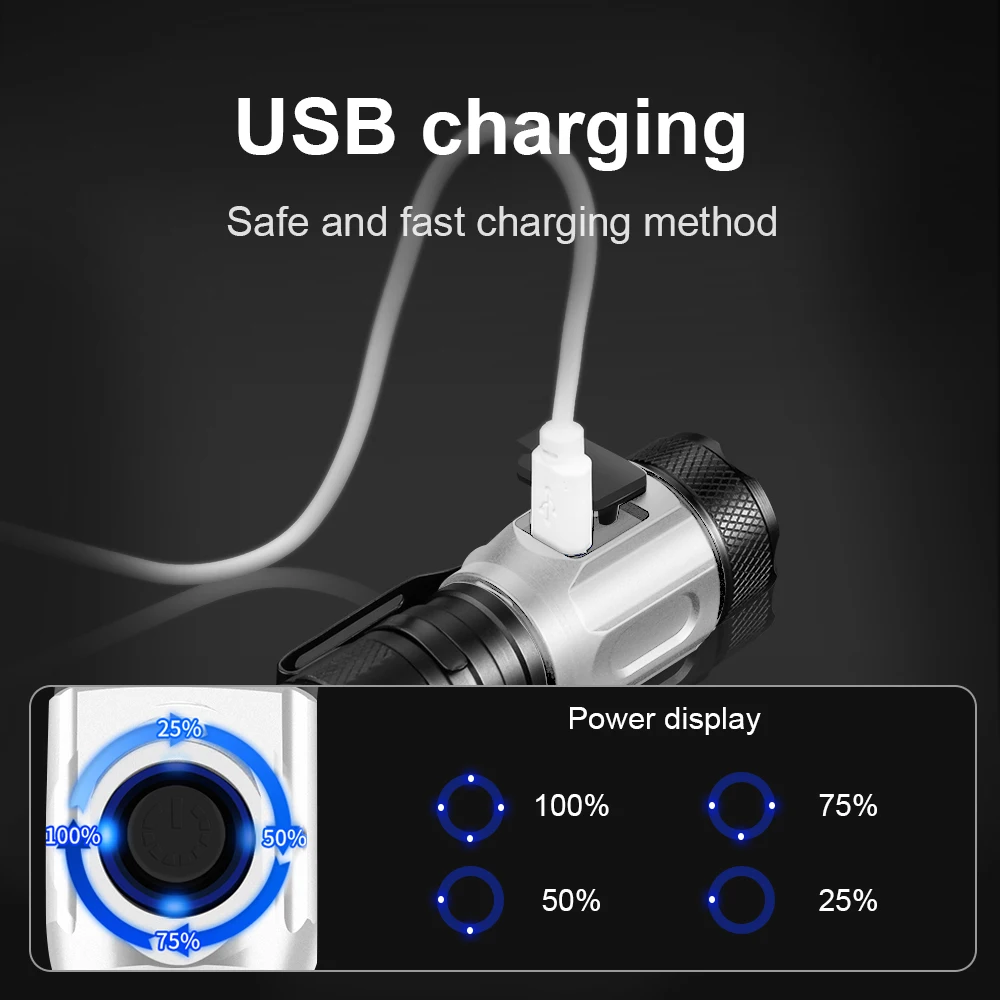 

Mini most powerful led flashlight usb 2 XP G3 led torch waterproof 18350 or 18650 battery rechargeable led flash light Camping