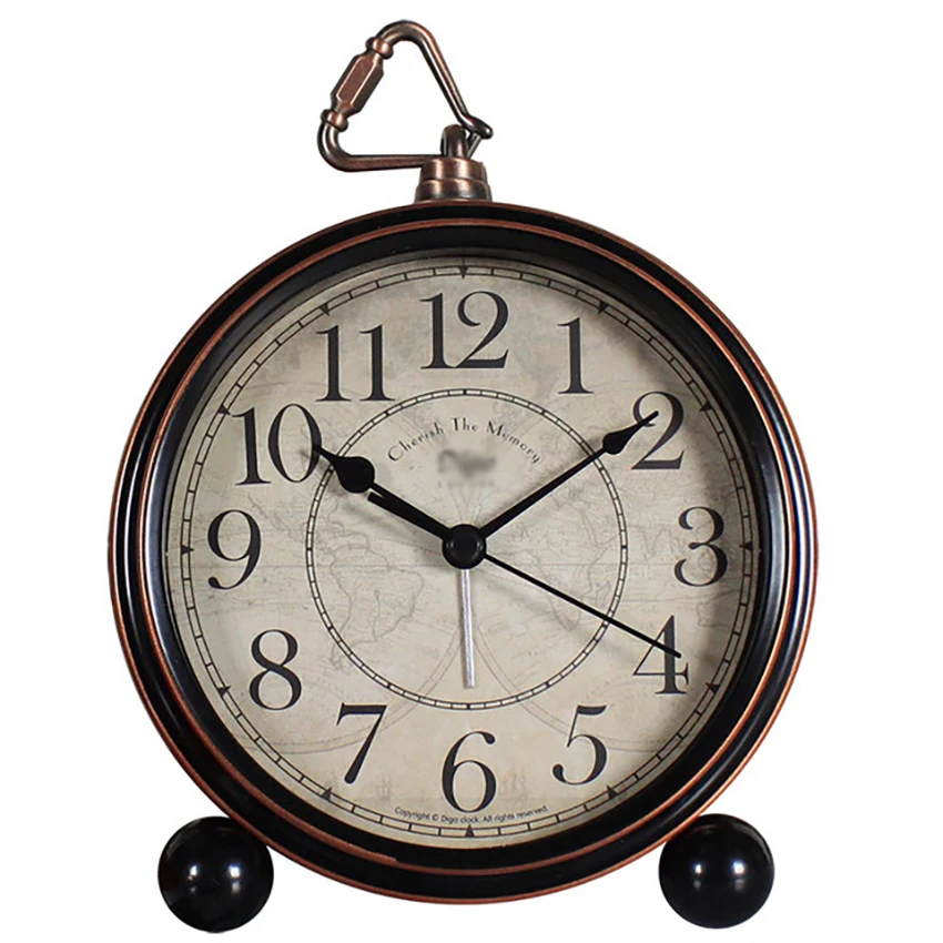 

Retro Digital Alarm Clock Creative Metal Children Bedside Alarm Clocks, Living Room Desktop Mute Clock Decoration Ornaments Gift