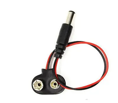 9V DC Шнур питания для батареи штепсельная вилка зажим бочонок конвертер сделай