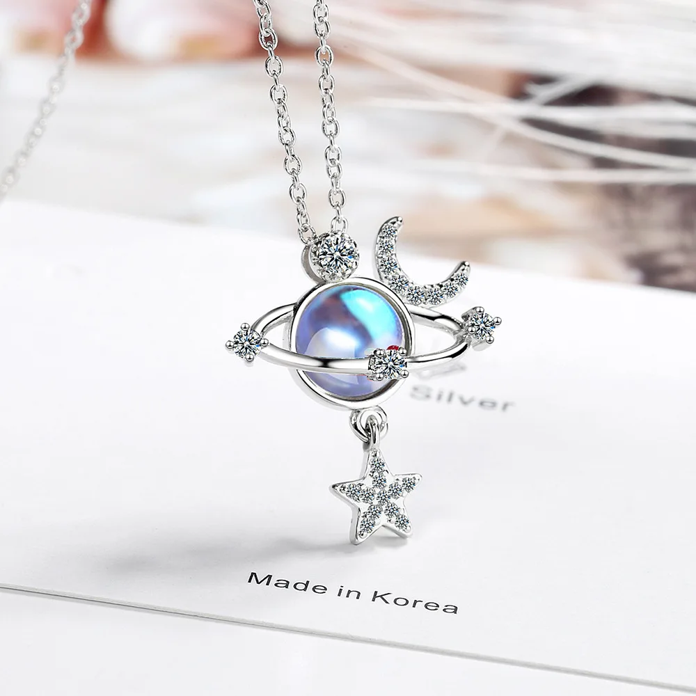 

CH-1514 Xingyue universe necklace female niche design sense 925 tide net red ins cold wind short clavicle chain