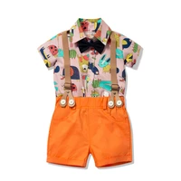 boy printed clothes baby newborn children rompers suit cute short sleeves boys outfits my first birthday gift 3 9 12 24 months