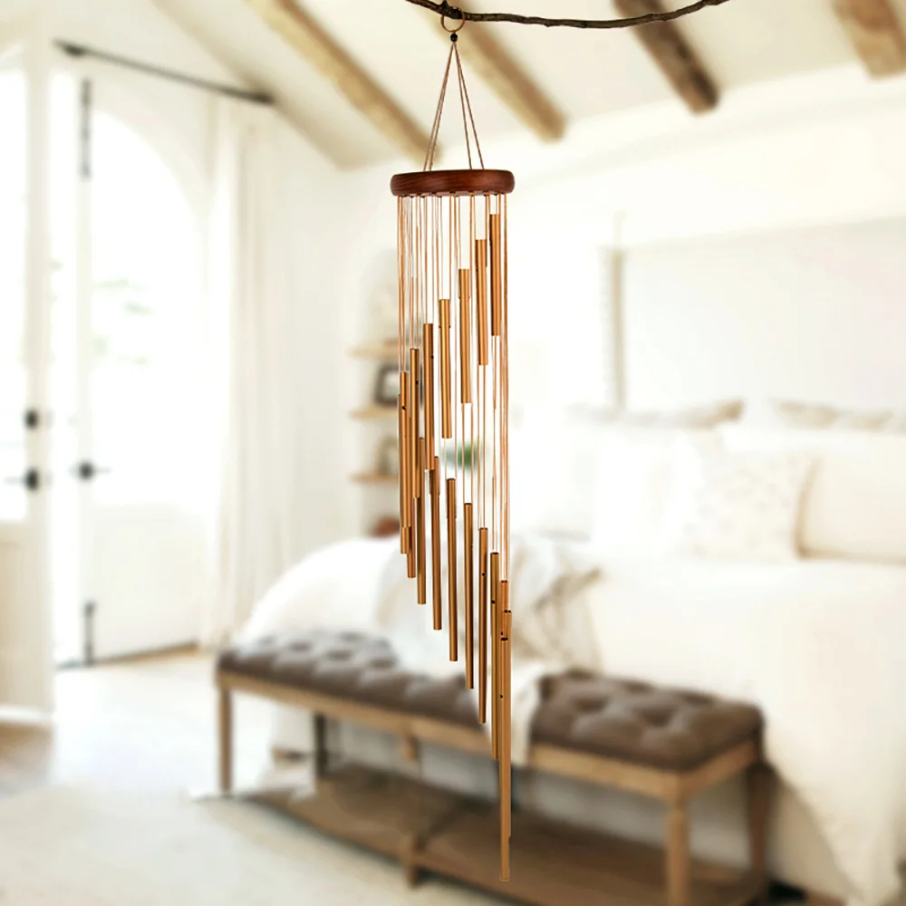 

Garden Patio Outdoor Wall Hanging Nordic Classic Handmade Ornament Wind Chimes Metal Wind Bells Home Decor 18 Tubes