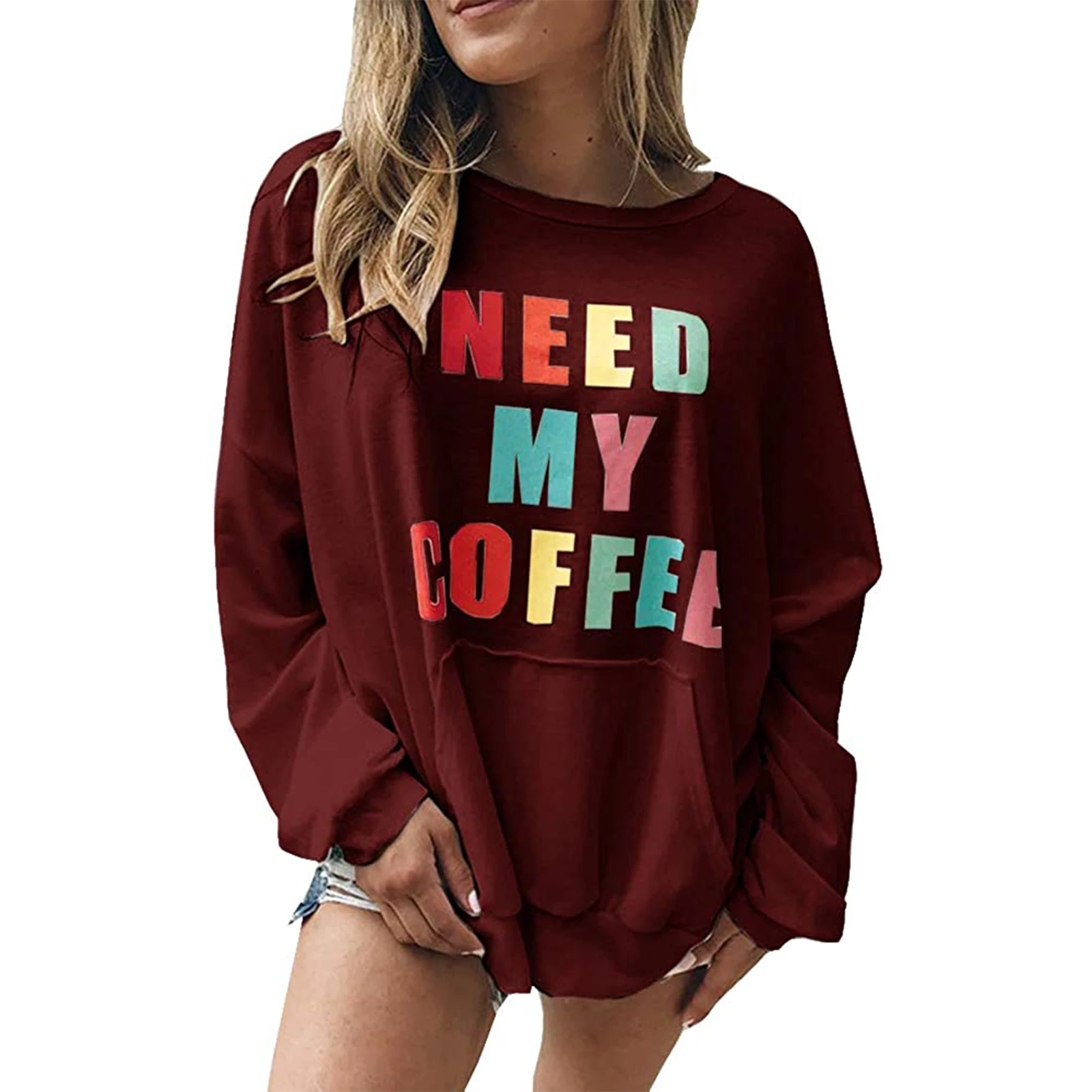 

2020 Spring Autumn Women Casual Sweatshirts Letter Printed Long Sleeve Tops Fashion O-neck Hoodies for Women Ladies