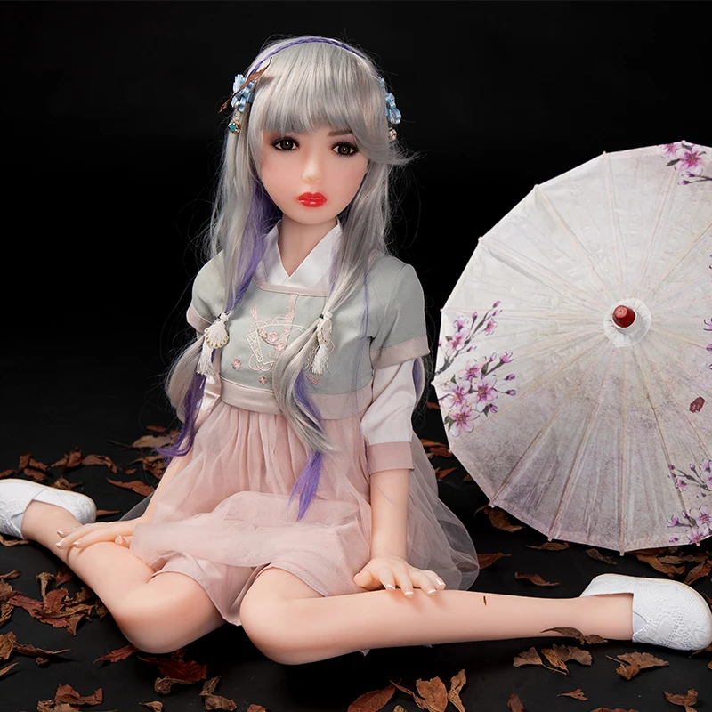 Дешевая Бесплатная 3d настоящая секс кукла 100 см мини медицинская силиконовая