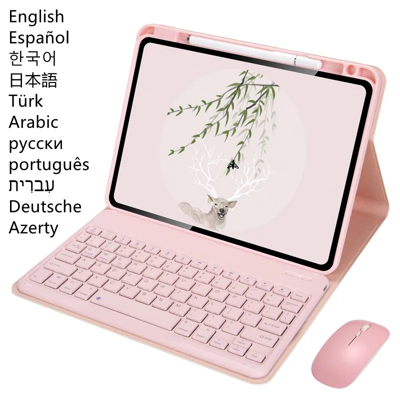 

2021 For Xiaomi Mi Pad 5 Pro Keyboard Mouse Case For Xiaomi Pad 5 MiPad 5 Pro AZERTY Russian Spanish Korean Keyboard Case Cover