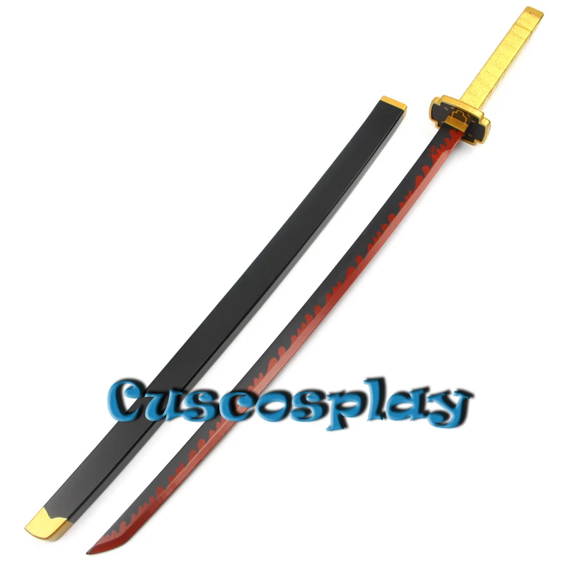 

Demon Slayer Wooden Sword Weapons Devil's Blade Role Playing Katana Tsugikuni Yoriichi Cosplay Sword Props Toys for Adult Kids