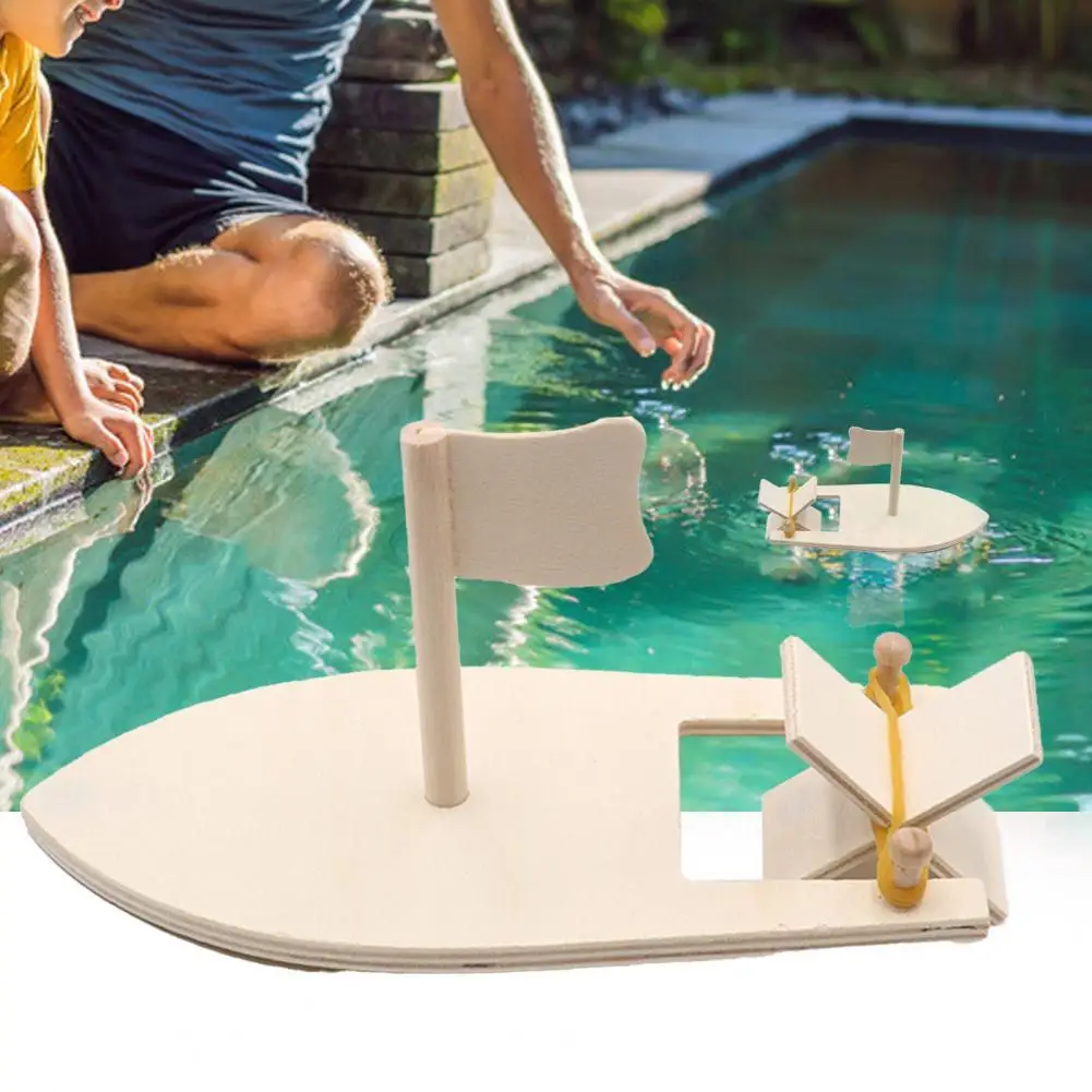

Boat Toy Colorful Educational Motivational Wooden Sailboat Toy Kit for Kids