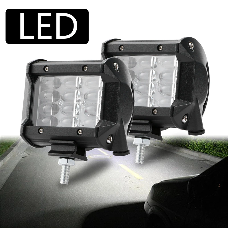 

1/2pcs Auto LED Headlight Waterproof Work Light Accessories for Truck Car Tractor SUV 4WD 4x4 Boat ATV Car Light Bar Accessories