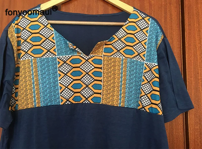 Мужская футболка с короткими рукавами и v-образным вырезом Приталенная принтом в