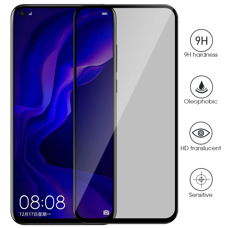 Anti Spy Tempered Glass For Huawei Honor 8X Screen Protector Honor 50 9X Pro 10i 10 Lite  8C 8S 7A 7C 9A 20 30s X10 View 20