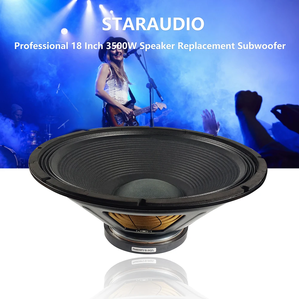 STARAUDIO Профессиональный 3500 Вт 18 дюймов сырья DJ Замена сабвуфер 8 Ом PA сценического