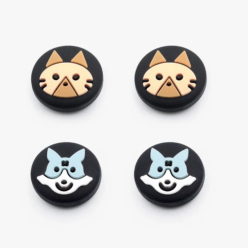 

For Nintend switch Joy Con Animal Thumb Grips Caps 4PCS Thumbstick Cap Silicone Case For N-Switch Lite Cute Cover