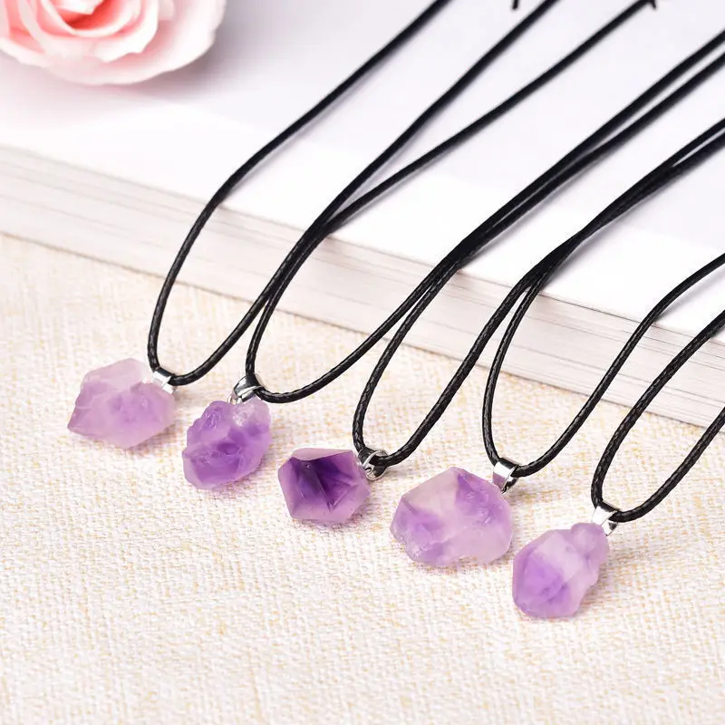 

2021New Purple Crystal Pendant Necklace Niche Style Women's Necklace Pendant Birthday Present Valentine's Day Present Holiday
