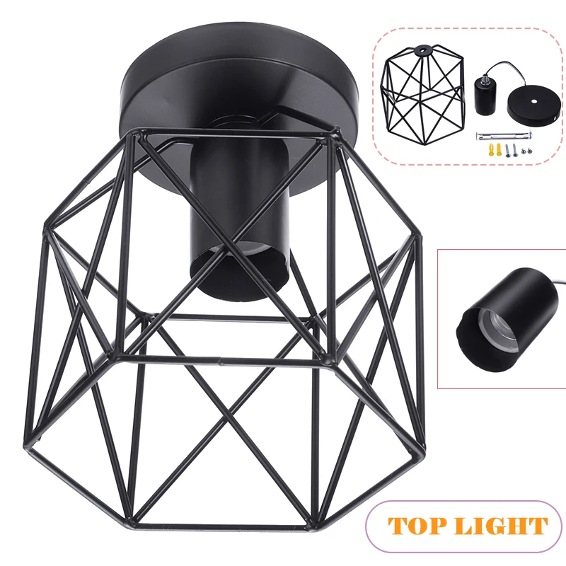 Ретро промышленный геометрический световой козырек для спальни гостиной кафе