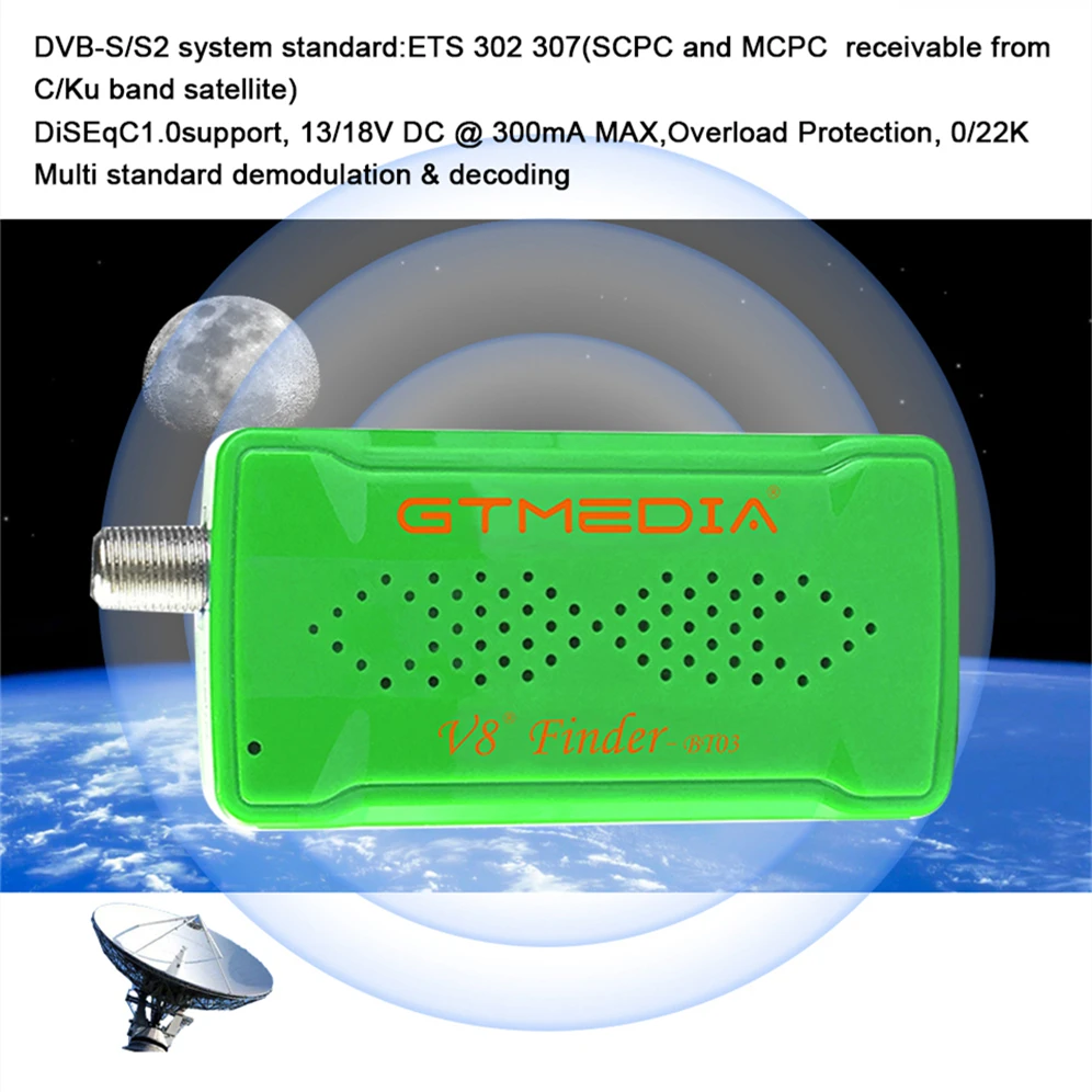 Спутниковый искатель Grwibeou Freesat V8 Finder BT03 DVB S2 для Android IOS 1080P цифровой Bluetooth |