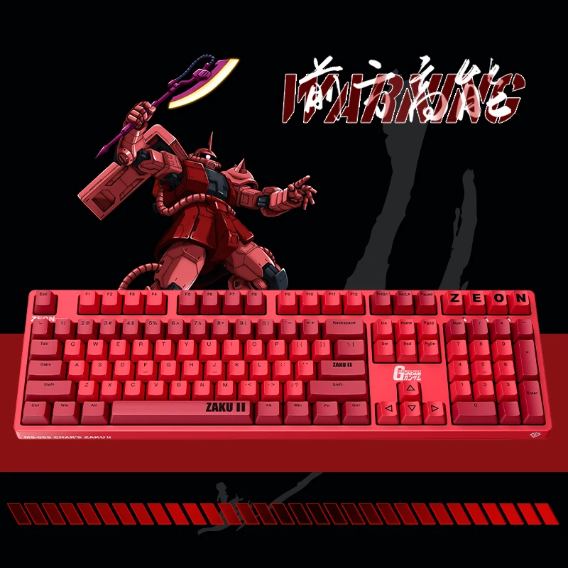 Ikbc ZEON Zaku Ⅱ Беспроводная игровая клавиатура 2 4G красная с 108 клавишами