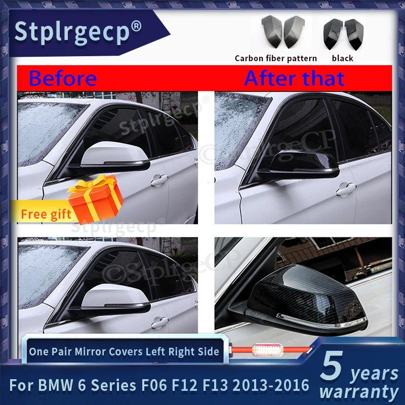 Для BMW серий 6 F06 F12 F13 2013 2014 2015 2016 одна пара углеродного волокна накладка на зеркало