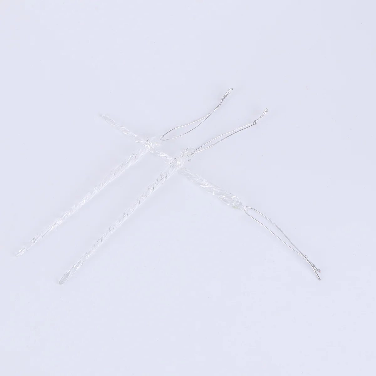 

10pcs Clear Glass Pendant Transparent Icicle Pendant Christmas Tree Hanging Decoration DIY Accessory for Party Wedding Gift